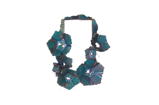 necklace "verde azulada"